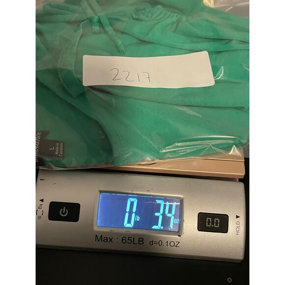 Ambiance Womens Fitted Crop Top Large Green Ruched Short Sleeve Grunge Y2K READ - Picture 9 of 9